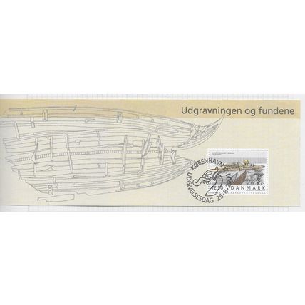 DENMARK DANMARK 2004 VIKING SHIPS EXCAVATION PANE SHEET FROM PRESTIGE BOOKLET
