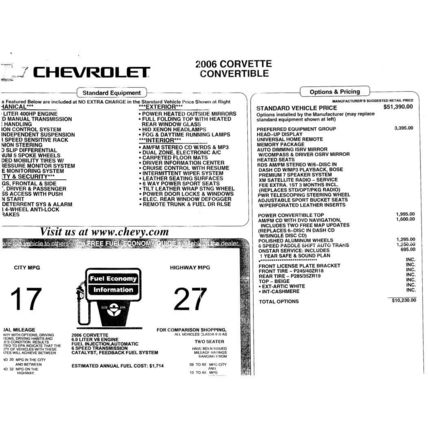 2006 Chevrolet Corvette Convertible