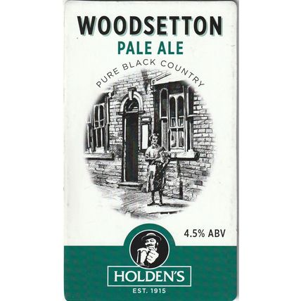 UNUSED PUMP CLIP FRONT - HOLDEN'S BREWERY - WOODSETTON PALE ALE