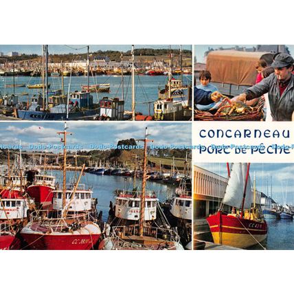 D100257 La Bretagne en Couleurs. Concarneau. 29110. Le port de peche et son anim