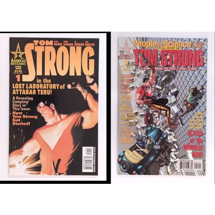 Tom Strong #1 #2 (2 comics) 1999 America's Best Comics 9.0 VF/NM & 9.2 NM- (est)