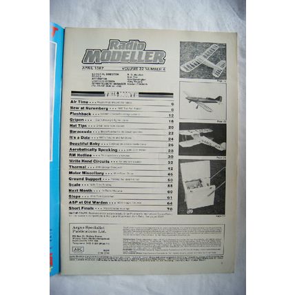 1987 Radio Modeller Magazine - April + plans of Saab Gripen