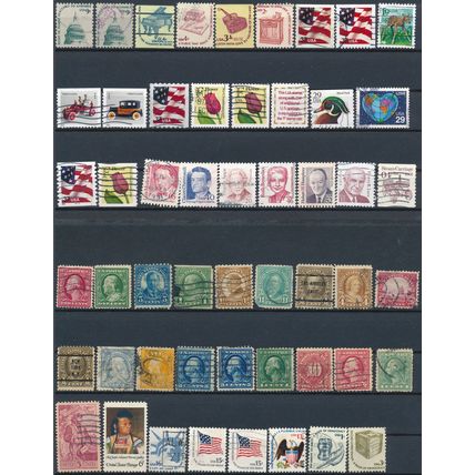 1000 Stamp Selection - USA - Used Hinged