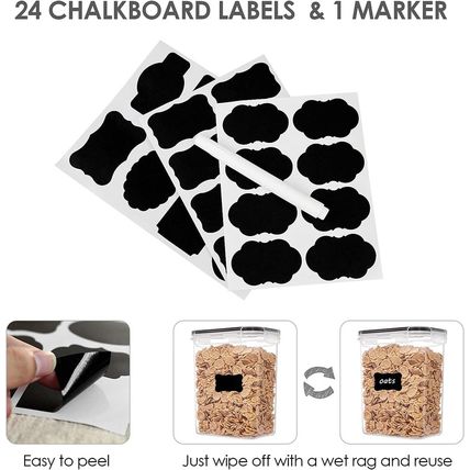Airtight Food Storage Containers with Lids, Vtopmart 24 Pcs Plastic Kitchen and