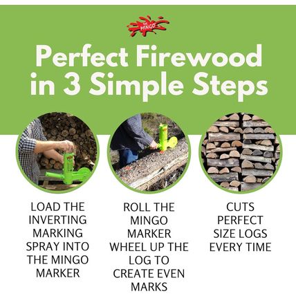 Ultimate Firewood Measuring Tool - Chainsaw Fire Wood Marking Tool with Marking