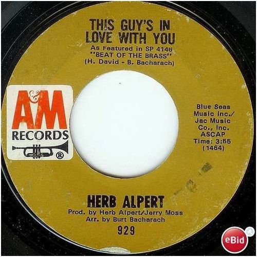 A & M #929 - Herb Alpert Tijuana Brass - "A Quiet Tear" & "This Guy's In Love.."