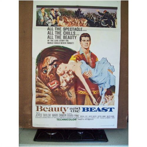 BEAUTY AND THE BEAST Joyce Taylor, Mark Damon, Eduard Franz 1-Sheet Poster
