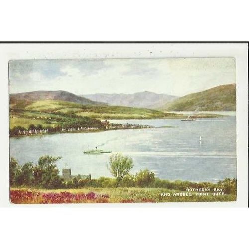 A321 Scotland ROTHESAY Bay & Ardbeg Point Valentine "Art Colour" Postcard