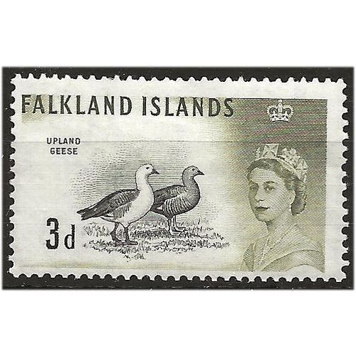 Falkland Islands 1960 SG197 3d Black & Olive Mounted Mint . ..