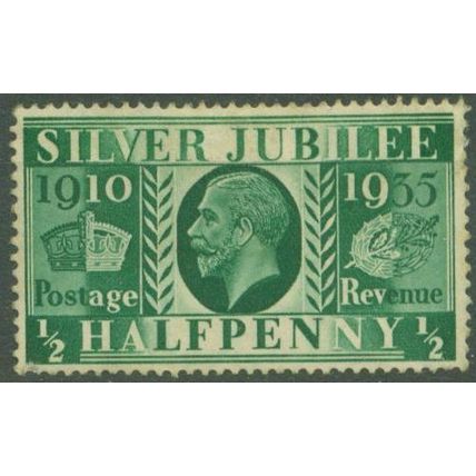 GREAT BRITAIN - 1935 Silver Jubilee - 1/2d green - FU
