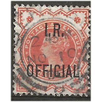 1889 O13 1/2d Vermilion Inland Revenue Official Fine Used . ..