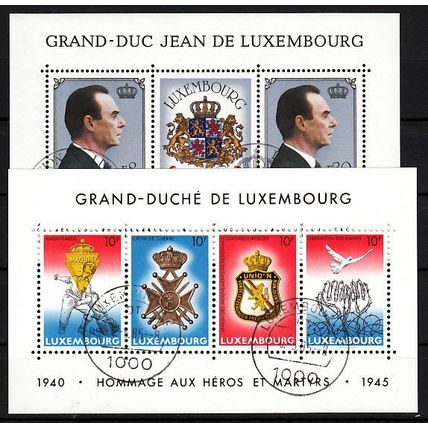 Luxemburg blokken mi 13. 14. gestempeld