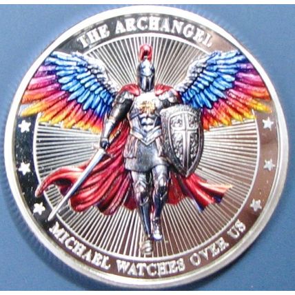 Archangel St Michael. Challenge Coin. 1.50". 87b.