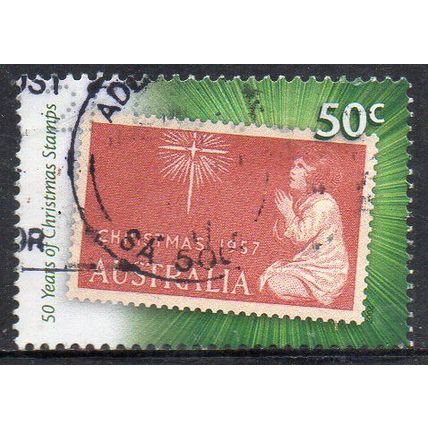 Australia 2007 50 Years of Christmas Stamps - 1957 50c Sheet Used