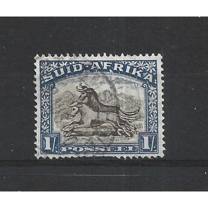 SouthAfrica.SG62 1s Black&Blue Wildebeest.Afrikaans Inscription.F/Used.Aug25d