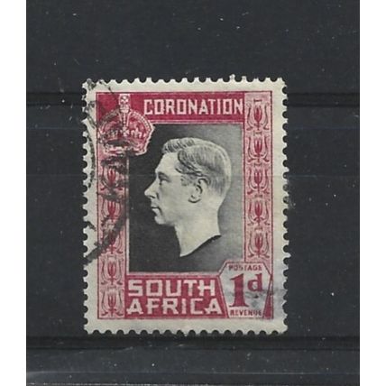 SouthAfrica.SG72 1d Grey-Black and Carmine.English Inscription.Fine Used.Aug25a