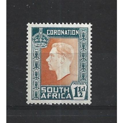SouthAfrica.SG73 1 1/2d Orange and Greenish Blue.English Inscription.M/M.Aug25
