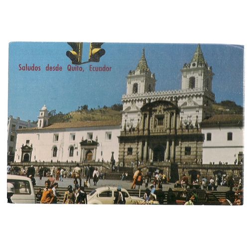 QUITO, ECUADOR..used vintage postcard.1980'S? =