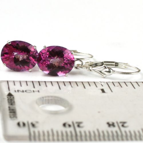 Pure Pink Topaz, 925 Sterling Silver Leverback Earrings, SE107