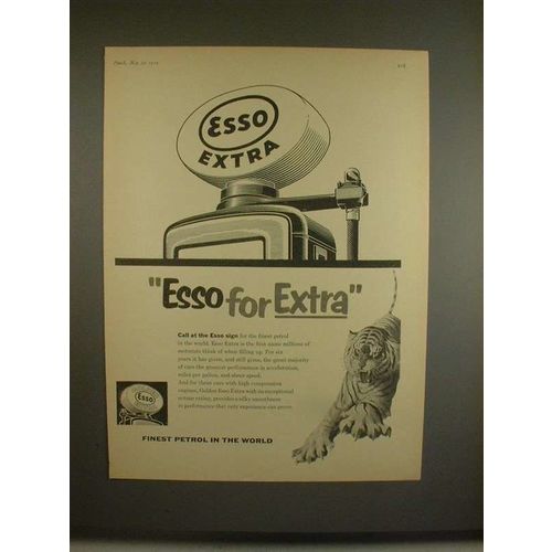 1959 Esso Extra Petrol Gas Ad - Esso for Extra!