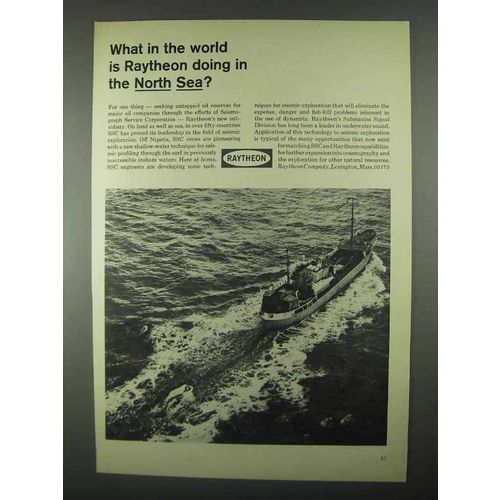1967 Raytheon Submarine Signal Division Ad - North Sea