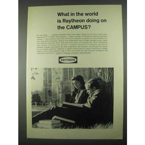 1967 Raytheon Company Ad - Doing on the Campus