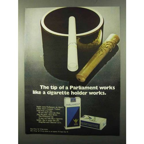 1971 Parliament Cigarettes Ad - Like a Cigarette Holder