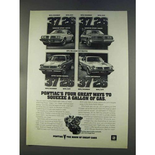 1977 Pontiac Ad - Sunbird Sport Hatch, Coupe, Astre