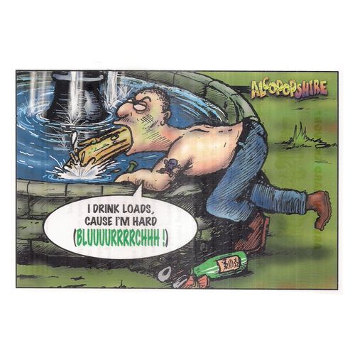 1997 5 x Kids drink awareness laminated cards ALCOPOPSHIRE 16 X 11 cms vgc =