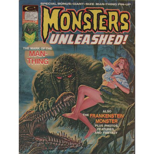 B & W MAGAZINES - MONSTERS UNLEASHED NO. 5 (1974) MAN THING
