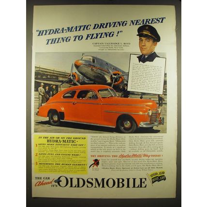 1941 Oldsmobile Cars Ad - Hydra-matic driving nearest thing to flying