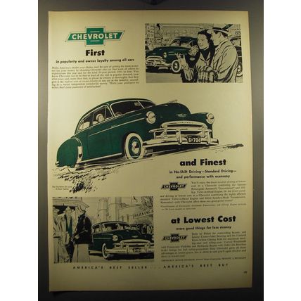 1950 Chevrolet Styleline De Luxe 4-Door Sedan Ad - Chevrolet First