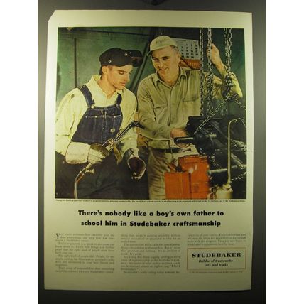 1950 Studebaker Cars Ad - There's nobody like a boy's own father to school him