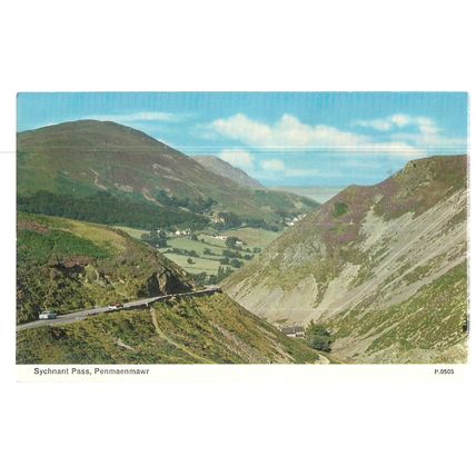 SYCHNANT PASS, PENMAENMAWR, SNOWDONIA, WALES unused vintage postcard by Dennis =