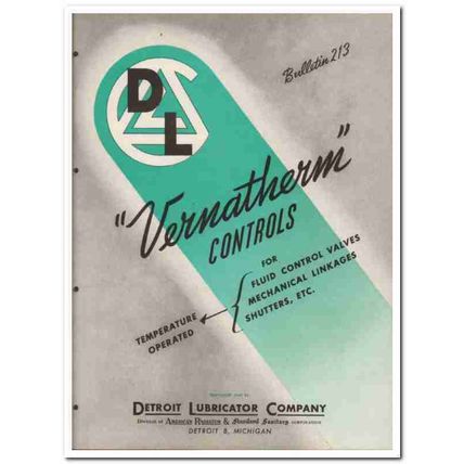 Detroit Lubricator Company 1945 vintage industrial catalog controls