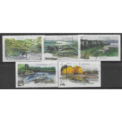 CAN 1994 (SET) 'RIVERS' (4TH SERIES) (5v) FINE USED (EBID71-289)