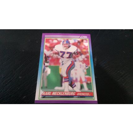 1990 Score Football Card # 115 Karl Mecklenburg Ex-Mt (6) Denver Broncos