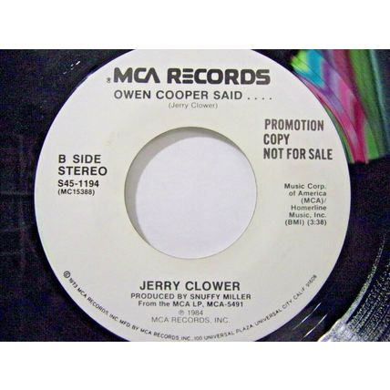 Jerry Clower-Bill's Vacation / Owen Cooper Said...-1984-45rpm-NM *Promo