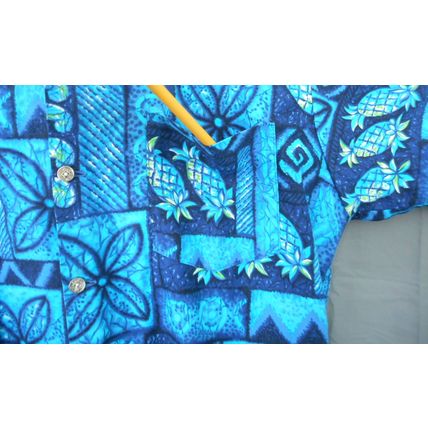 Vintage Volcanic Fashions of Hawaii Men's Large Shirt Tiki Pineapple Tropical