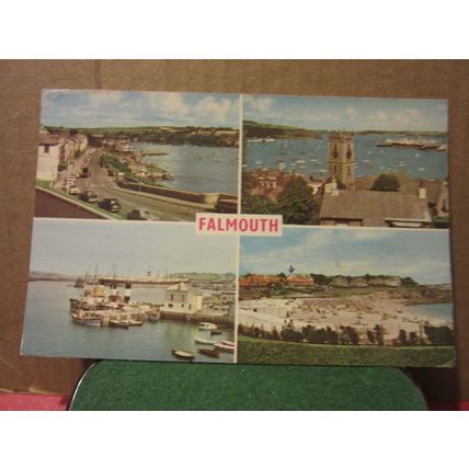 multiview, FALMOUTH, CORNWALL used postcard 1968 postmark =