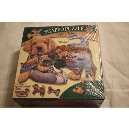 PUPPY TALES 550 PIECE SHAPED PUZZLE SEALED