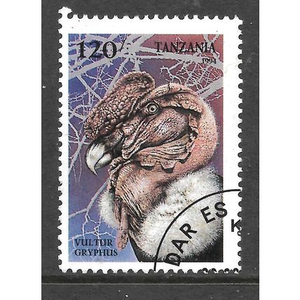 TANZANIA 1994 BIRDS OF PREY 120s ANDEAN CONDOR SG 1850 FINE USED#5