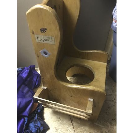 Wooden Toddler Kids Toilet Potty Chair Training Deer Hunting Bathroom Decoration