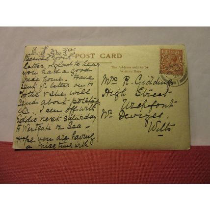 THE ESPLANADE, VENTNOR, Isle of Wight used antique postcard RP 1921 pm /
