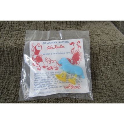 Liebe Kinder Germany Blue Lion Yellow Legs +Weight Plastic Ramp Walker Packaged