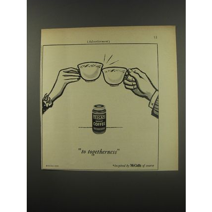 1956 McCall's Magazine Ad - Nescafe Instant Coffee to Togetherness
