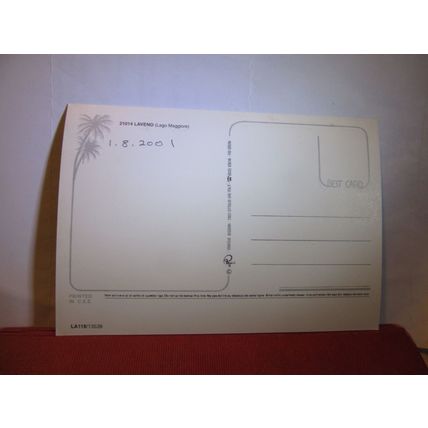 FERRY, LAVENO, LAGO MAGGIORE, ITALY unused postcard dated 2001 #
