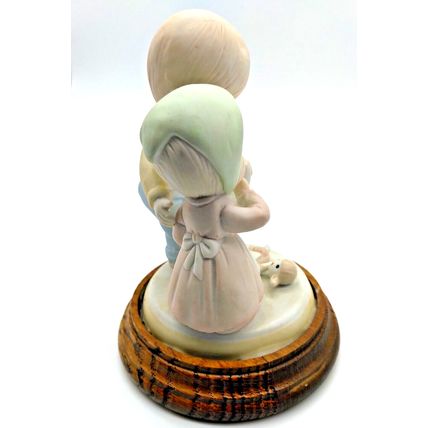 VTG Bisque Girl & Boy Figurines - Little Girl's Dolly head broke - Boy Comforts