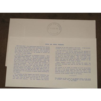 1980 Red Arrows flown GB Cover - 1st Royal Air Force / RAF Pageant