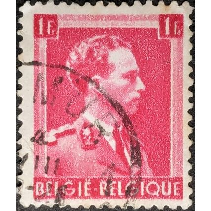 STAMP BELGIUM SG747 1941 1Fr King Leopold III Used
